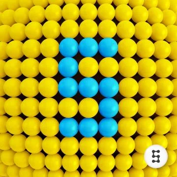 Number five. Abstract mathematics background Stock Illustration