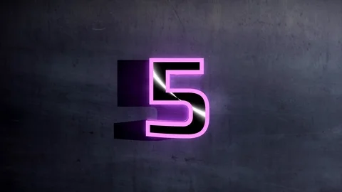 Number Five  - Animation - 3d Rendering 스톡 동영상 93000426