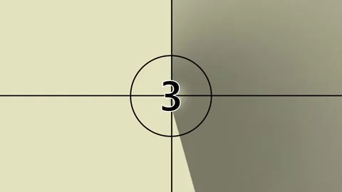 Number five animation inside a circle. Number five digital numeral display... Stock Footage 337569105