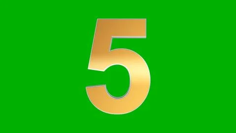 Number Five on Green Screen イラスト素材