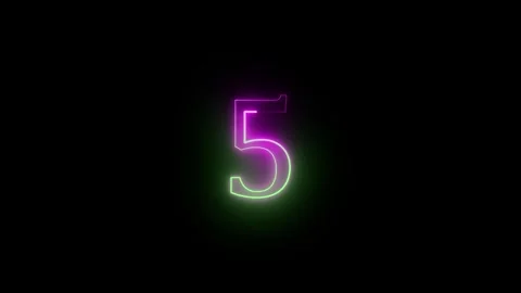 Number Five Icon Animation – HD Motion Graphic for Apps and Media Stock Footage 312501300