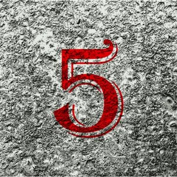 Number five icon symbol Flat modern web design with long shadow and space for Stock Illustration