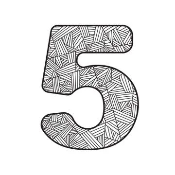 Number five 스톡 일러스트