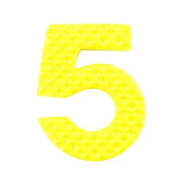 Number five isolated on white background. Stock Photos