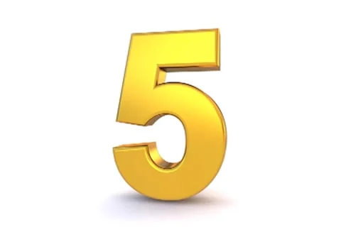 Number Five - Rotating and Appearing Stock Footage 8600944