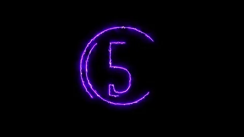 Number Five text animation 4K HD footage retro style animation perfect for outro Stock Footage 276583363