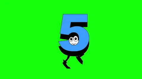 The number five is walking on the green screen Stock Footage 242745277