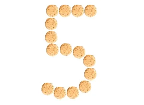 Number five of wine corks Stock Photos