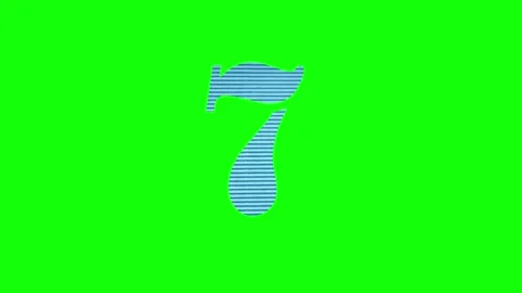Number Flying on Chroma Key for Compositing 库存影片 345497346