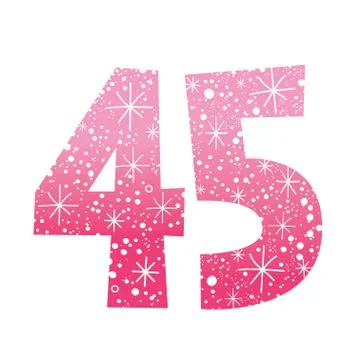 Number forty-five Stock-Illustration