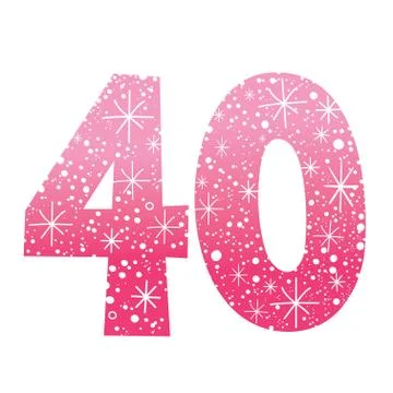 Number forty Stock Illustration