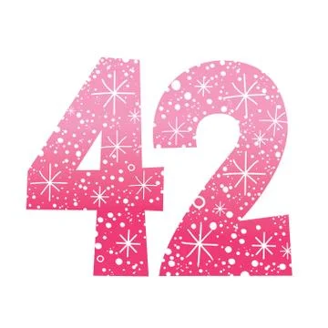 Number forty-two 스톡 일러스트