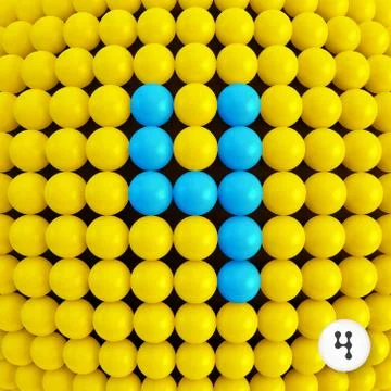 Number four. Abstract mathematics background Stock Illustration