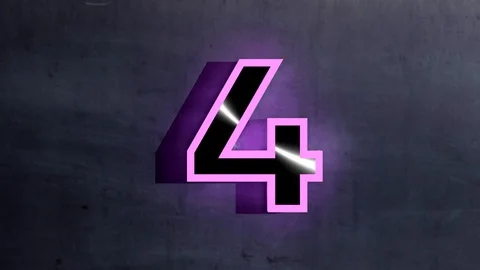 Number Four - Animation - 3d Rendering 스톡 동영상 92896904