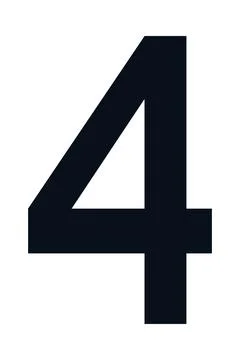 Number four icon Stock Illustration