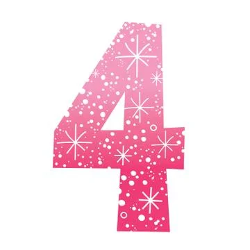 Number four Illustrazione stock