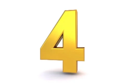 Number Four - Rotating and Appearing Stock Footage 8600951