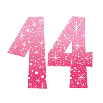 Number fourteen Stock Illustration