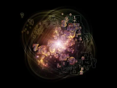 Number Fragments Stock Illustration