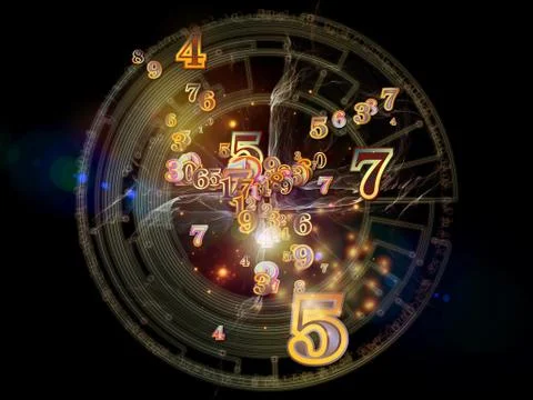 Number Fragments Stock Illustration