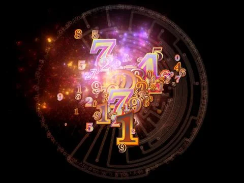 Number Fragments Illustrazione stock