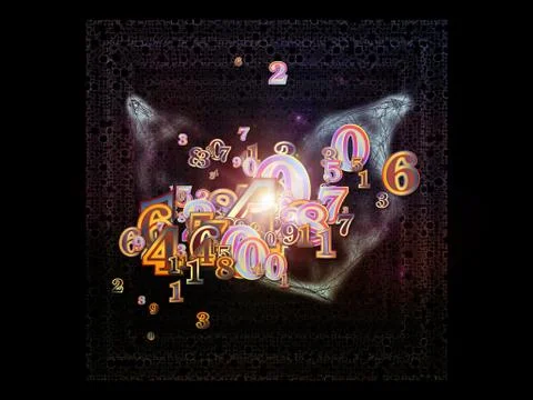 Number Fragments Illustrazione stock
