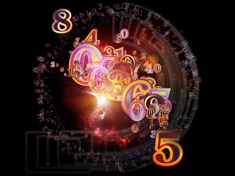Number Fragments Illustrazione stock