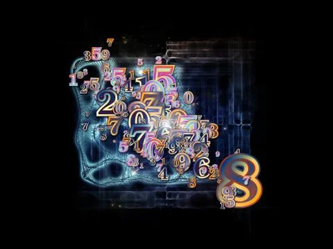 Number Fragments Illustrazione stock
