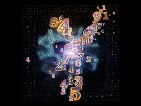 Number Fragments Stock Illustration
