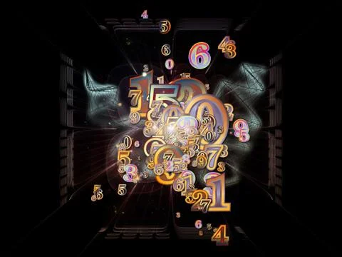 Number Fragments Stock Illustration