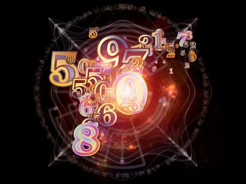 Number Fragments Illustrazione stock