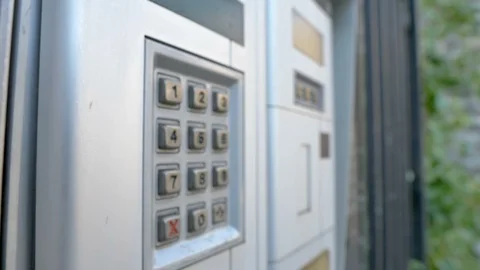 Number from the gate codes outside the house Stock Footage 114085266