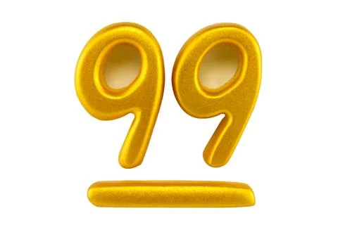 Number gold 스톡 일러스트