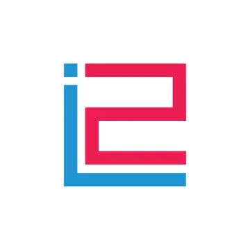 Number i2 square geometric logo vector Stock-Illustration
