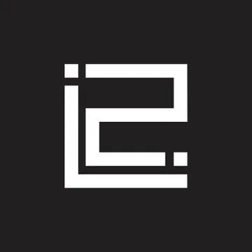 Number i2 square geometric logo vector Stock Illustration