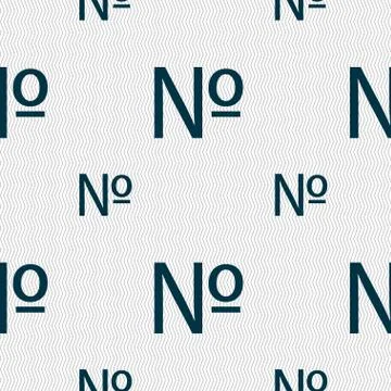 Number icon. Set Flat modern. Seamless pattern with geometric texture. Vector 스톡 일러스트