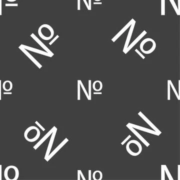 Number icon. Set Flat modern. Seamless pattern on a gray background. Vector Stock Illustration