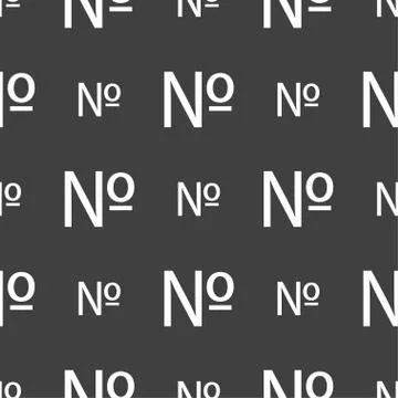 Number icon. Set Flat modern. Seamless pattern on a gray background. Vector Stock Illustration