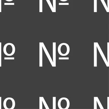 Number icon. Set Flat modern. Seamless pattern on a gray background. Vector Stock Illustration