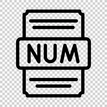 Number icons file type. spreadsheet files document icon with outline design.. Illustrazione stock