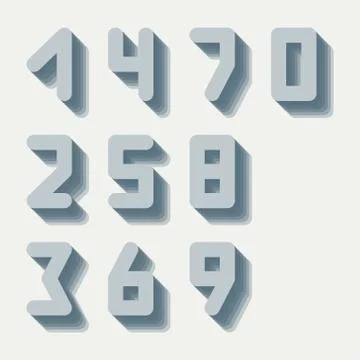 Number icons. Vector set Stock Illustration