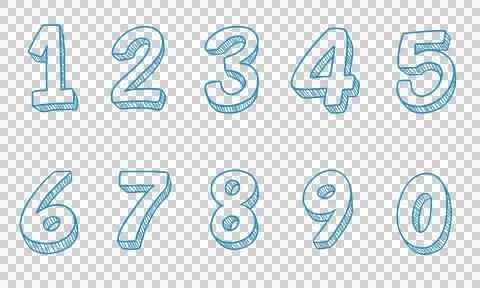 Number 스톡 일러스트