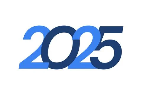 Number image design, 2025 logos, happy new year 2025 design, vector illustr.. Stock Illustration