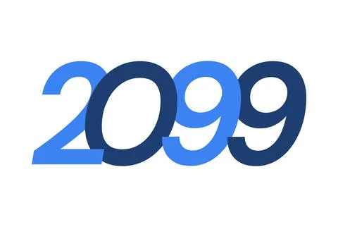 Number image design, 2099 logos, happy new year design, vector illustration Stock Illustration