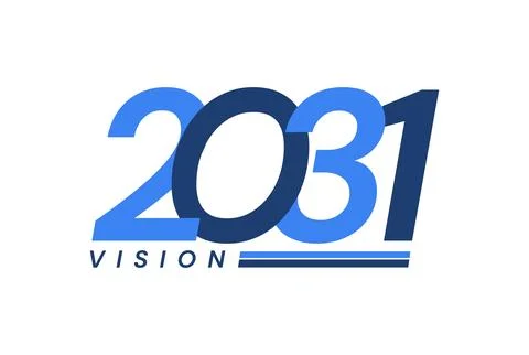 Number image design, vision 2031 logos, year design, vector illustration Stock Illustration