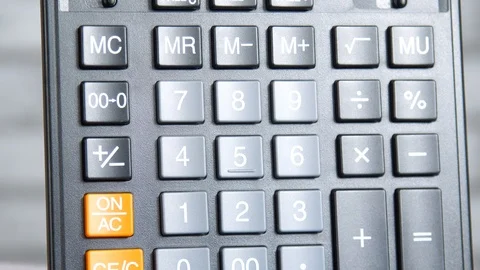 Number keys calculator Stock Footage 88920462