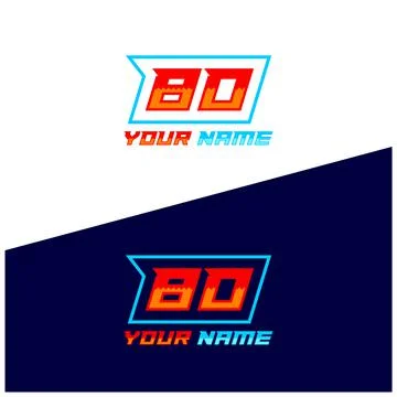 Number logo with fast speed lines. Vector sport style typeface, sports club. Illustrazione stock