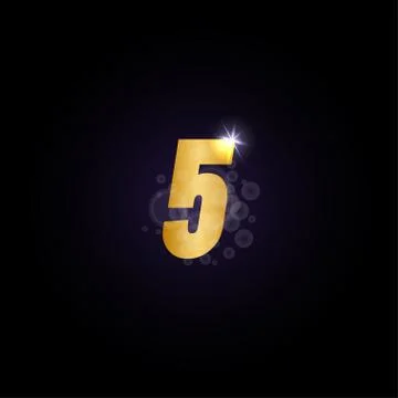 Number logo icon template Stock Illustration