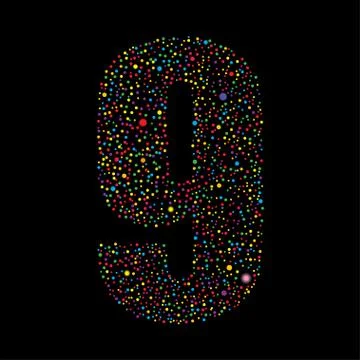 Number logotype vector design. Illustrazione stock