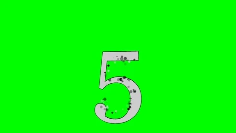 Number Looping on Chroma Key for Compositing Video stock 336892780
